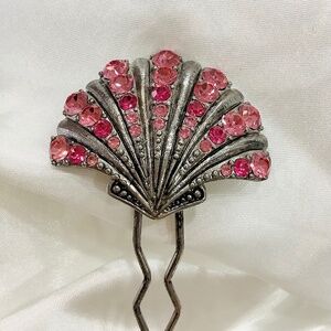 Elegant Vintage Crystal Pink Jewels Wedding Hair stick